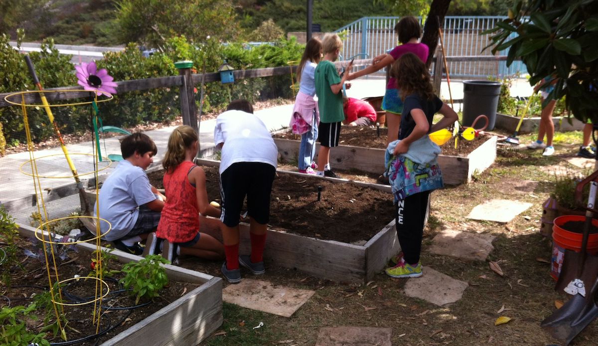 Students-in-Garden